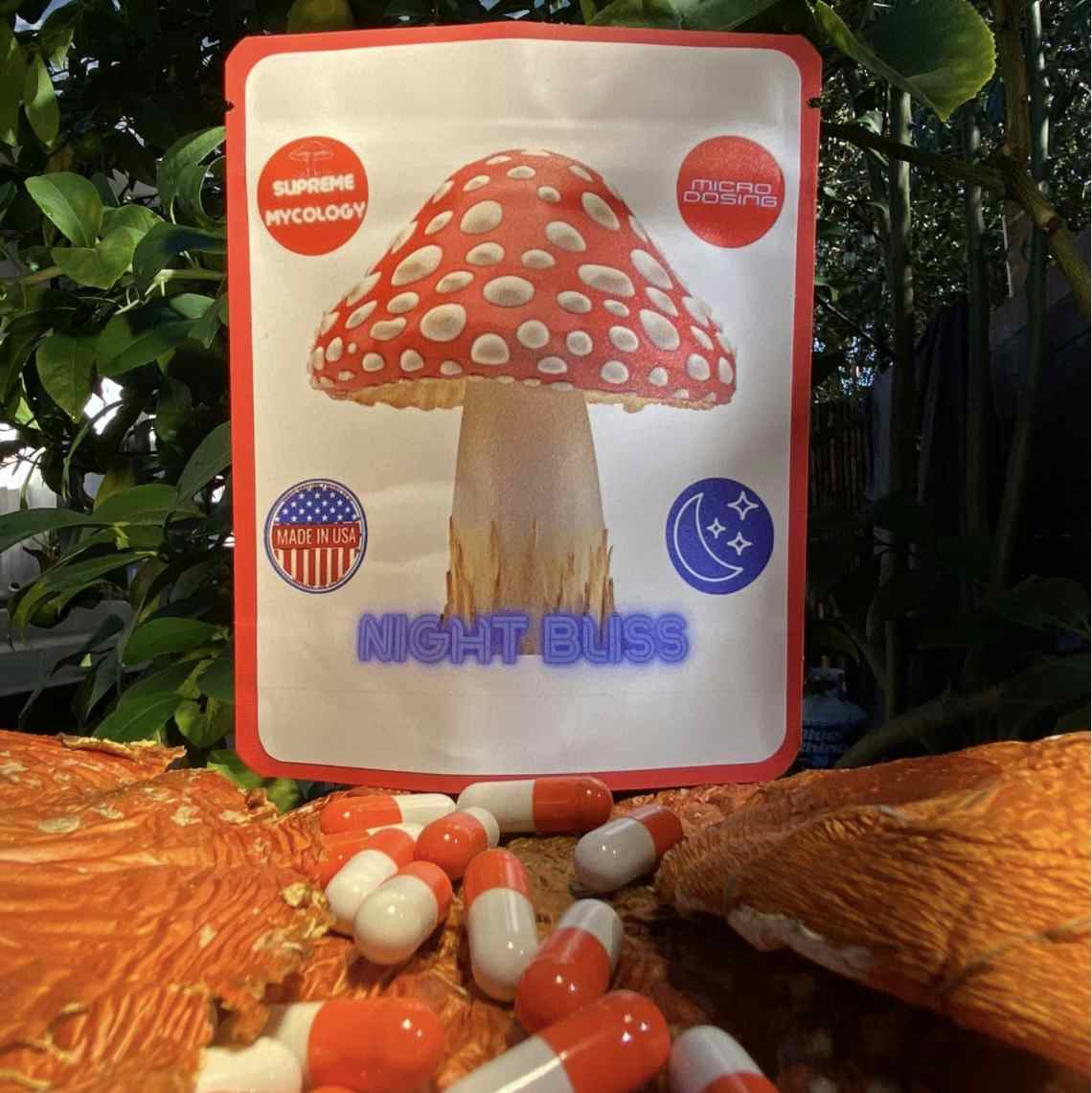Night Bliss with Amanita Muscaria,  500mg (31 capsules)